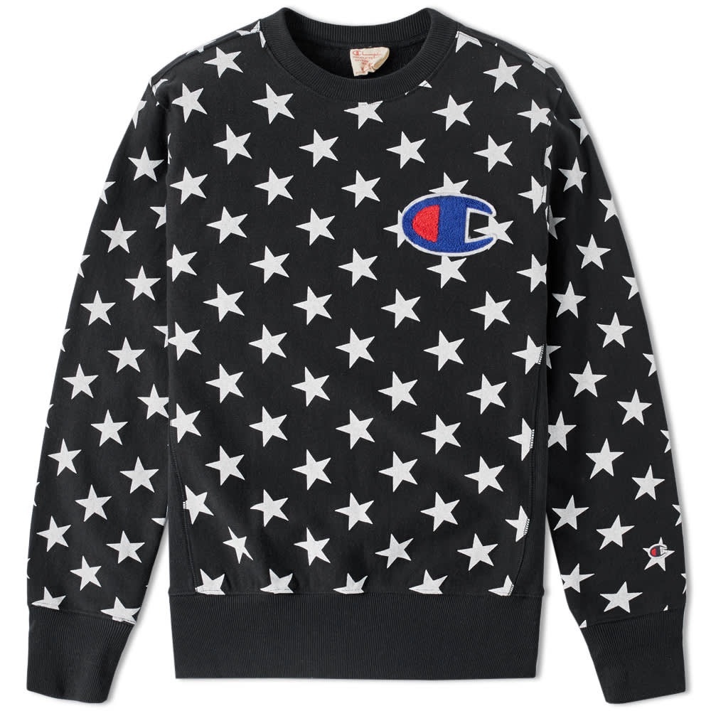 COPY - Champion Crew Neck Sweatshirt with Star Pr…